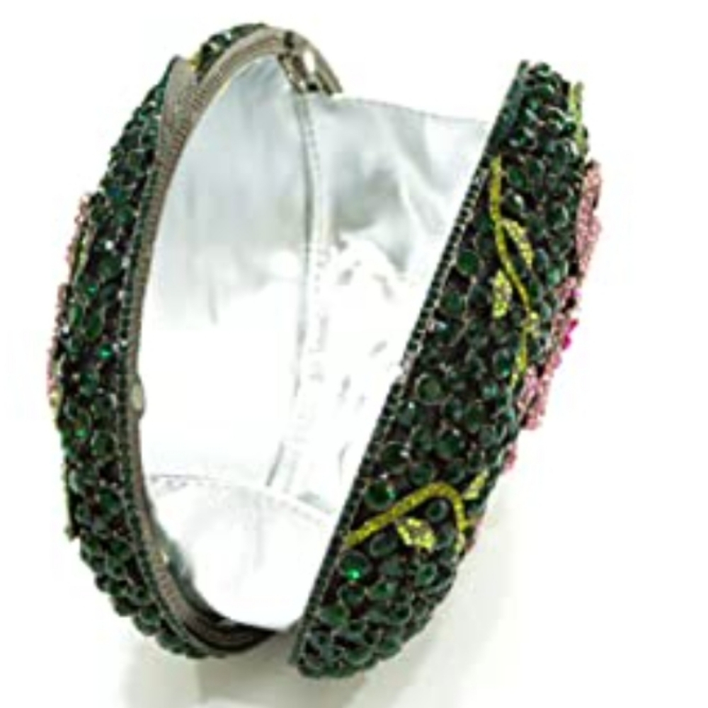 🌹 NWT  Crystals Clutch   *Minaudiere. in box. - Picture 7 of 13